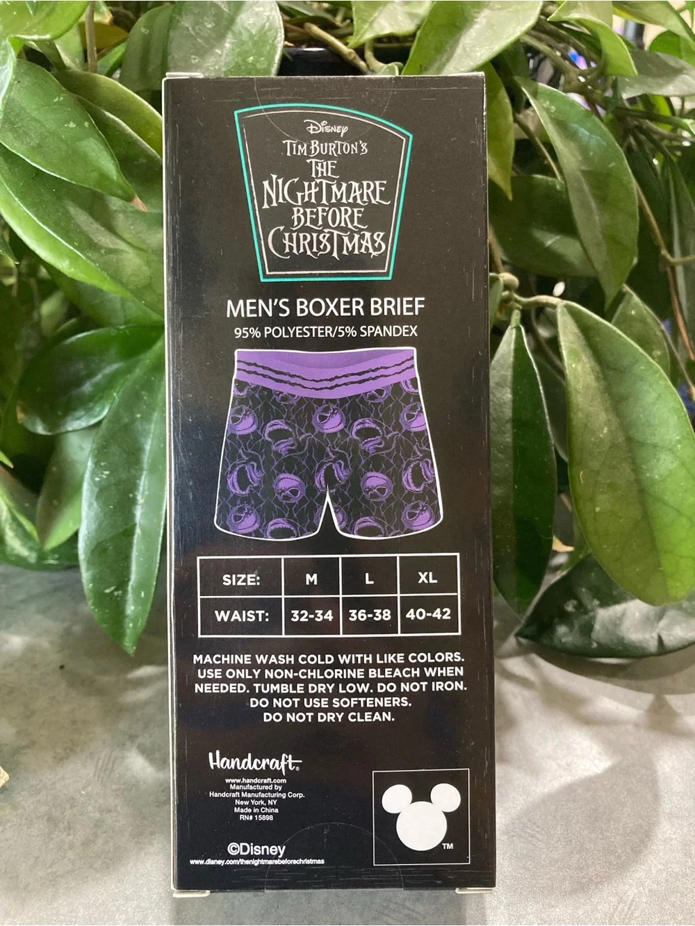 DISNEY Tim Burton's Nightmare Before Christmas Boxer Brief Men’s Sz M Purple NIB